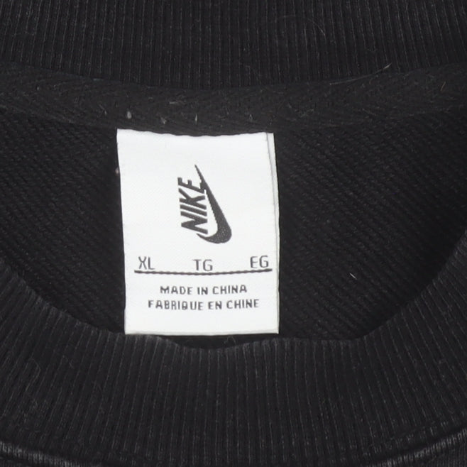 Nike Women's Black XL Crew Neck Pullover Sweatshirt 100% Cotton