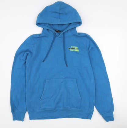 The North Face Men's Blue Pullover Logo Hoodie Size S