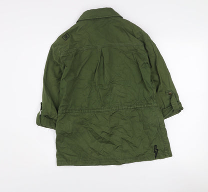 Dust Women’s Green Cotton Utility Button-Up Shirt Size M
