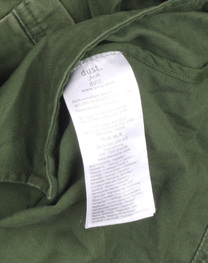 Dust Women’s Green Cotton Utility Button-Up Shirt Size M
