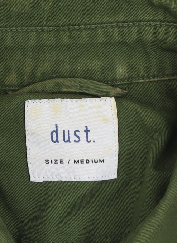Dust Women’s Green Cotton Utility Button-Up Shirt Size M