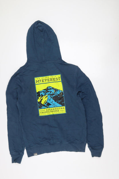The North Face Men's Blue Pullover Hoodie Size S Graphic Outdoor