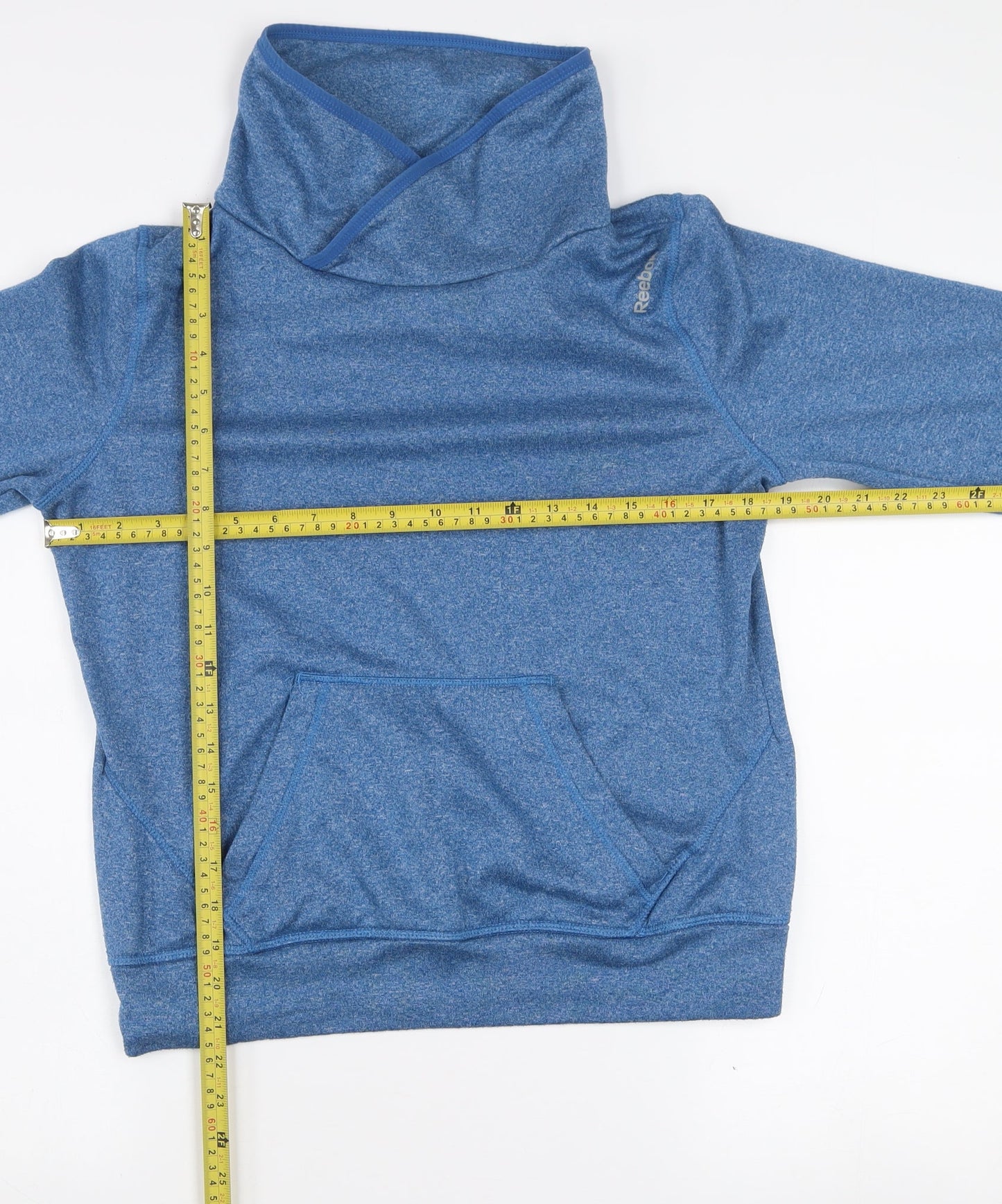 Reebok Women's Blue Medium Pullover Sweatshirt with Cowl Neck