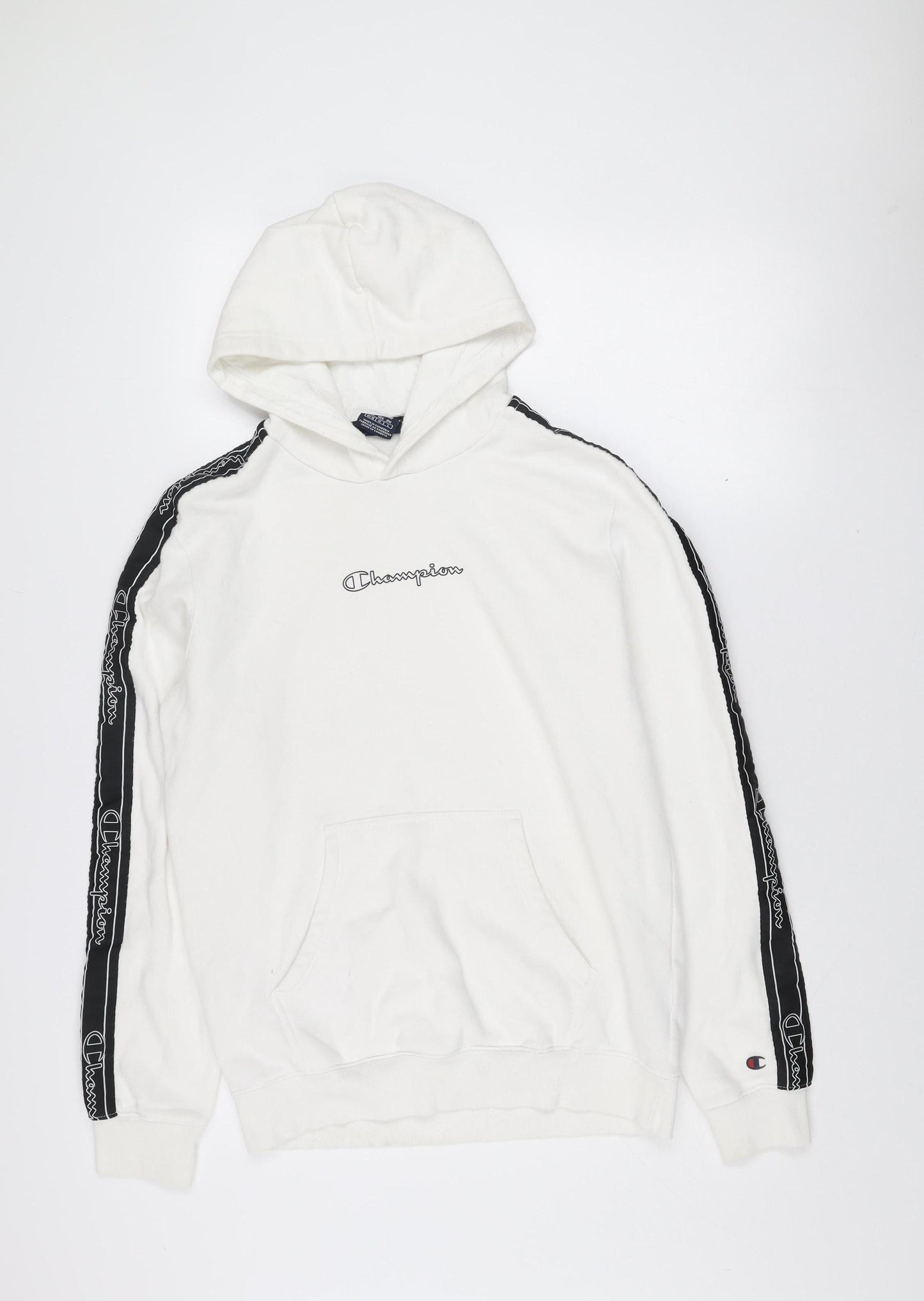 Mens UK Size M Champion White Pullover Hoodie
