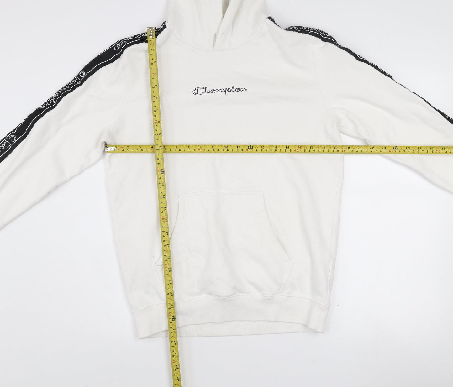 Mens UK Size M Champion White Pullover Hoodie