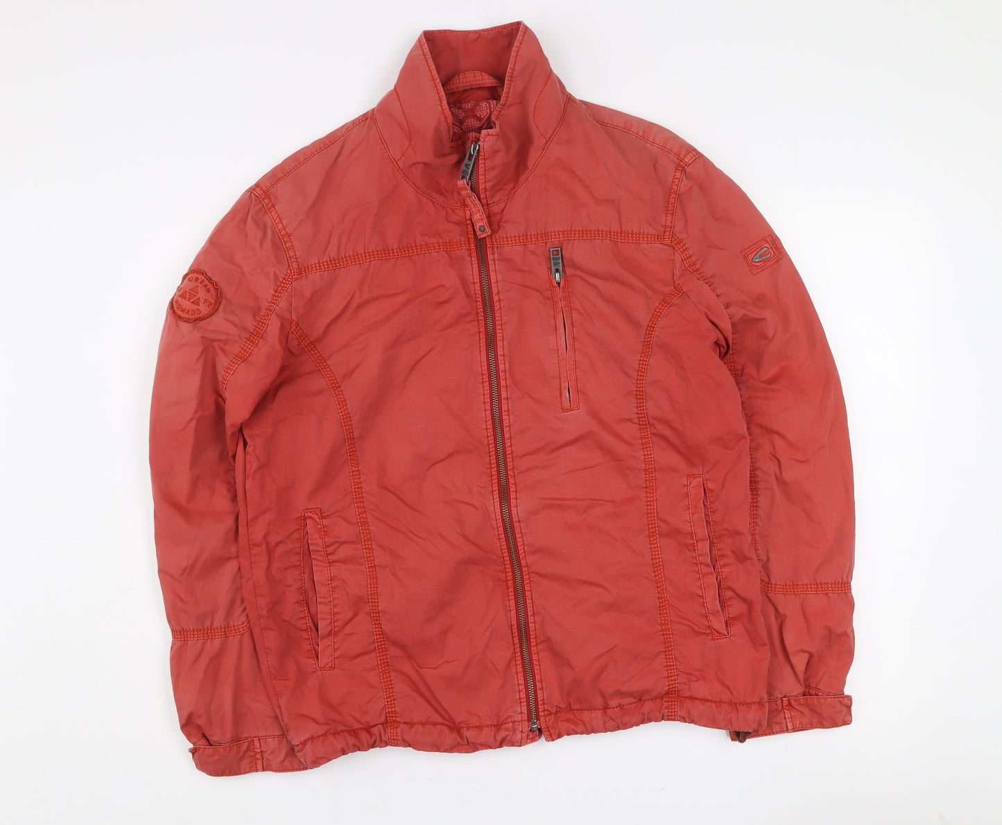 Camel Active Men's Red Cotton Lightweight Full Zip Jacket Size 48