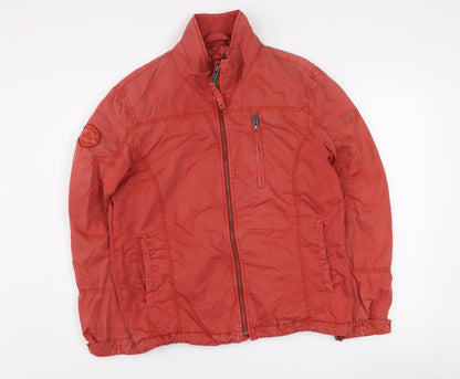 Camel Active Men's Red Cotton Lightweight Full Zip Jacket Size 48