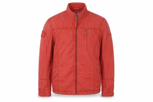 Camel Active Men's Red Cotton Lightweight Full Zip Jacket Size 48