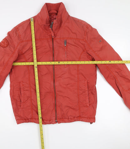 Camel Active Men's Red Cotton Lightweight Full Zip Jacket Size 48