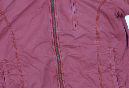 Camel Active Men's Red Cotton Lightweight Full Zip Jacket Size 48
