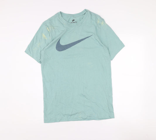 Nike Men's Green Graphic Logo Sports T-Shirt Size S