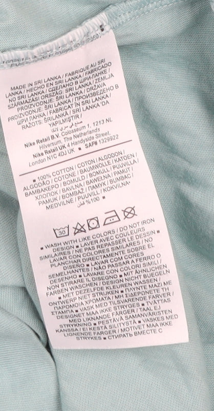 Nike Men's Green Graphic Logo Sports T-Shirt Size S