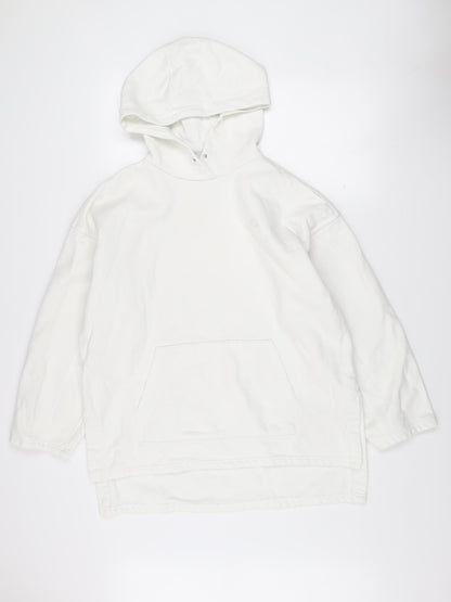 Mens UK Size L adidas White Pullover Hoodie