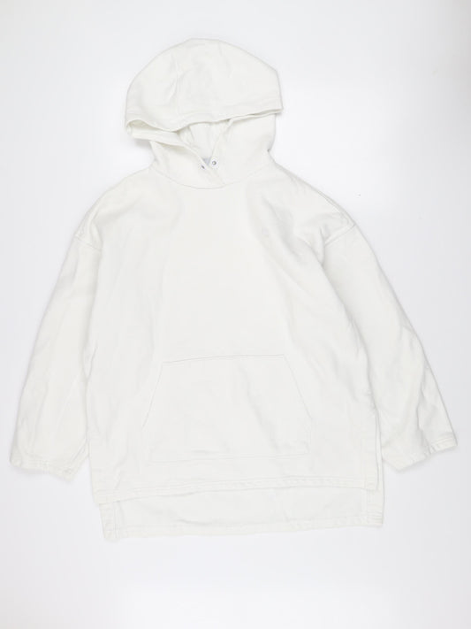 Mens UK Size L adidas White Pullover Hoodie