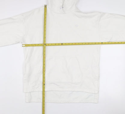 Mens UK Size L adidas White Pullover Hoodie