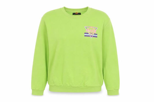 Bershka Women Lime Green Coca-Cola Graphic Sweatshirt XS Cotton Blend
