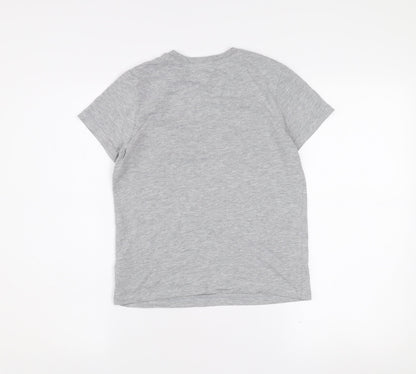 Marks and Spencer Boys Grey Space Graphic T-Shirt 9-10 Years Regular Fit