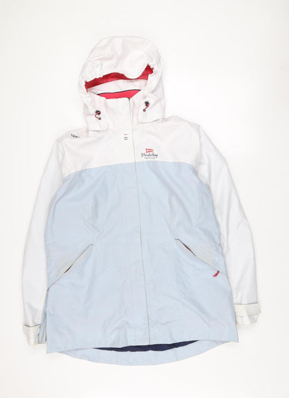 Tribord Women's Blue Waterproof Hooded Rain Coat Jacket XL