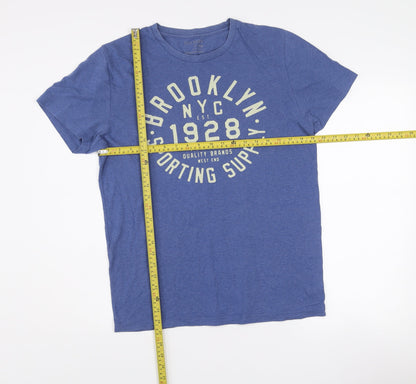 Old Navy Men's Blue Brooklyn NYC 1928 Graphic Crew Neck T-Shirt Size S