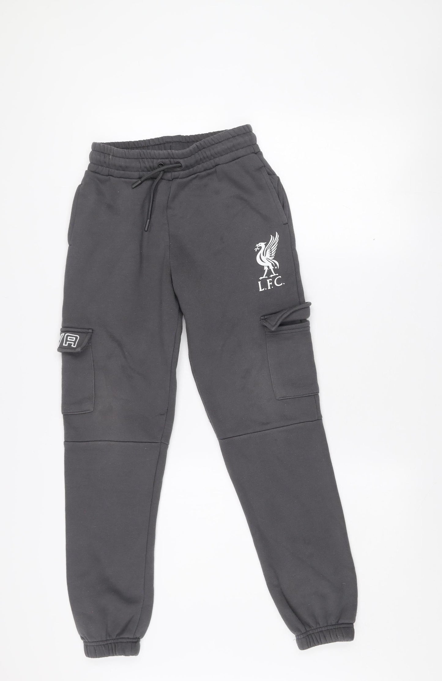 L.F.C. Boys Black Jogger Sweatpants 11-12 Years Cotton Blend Tapered Fit