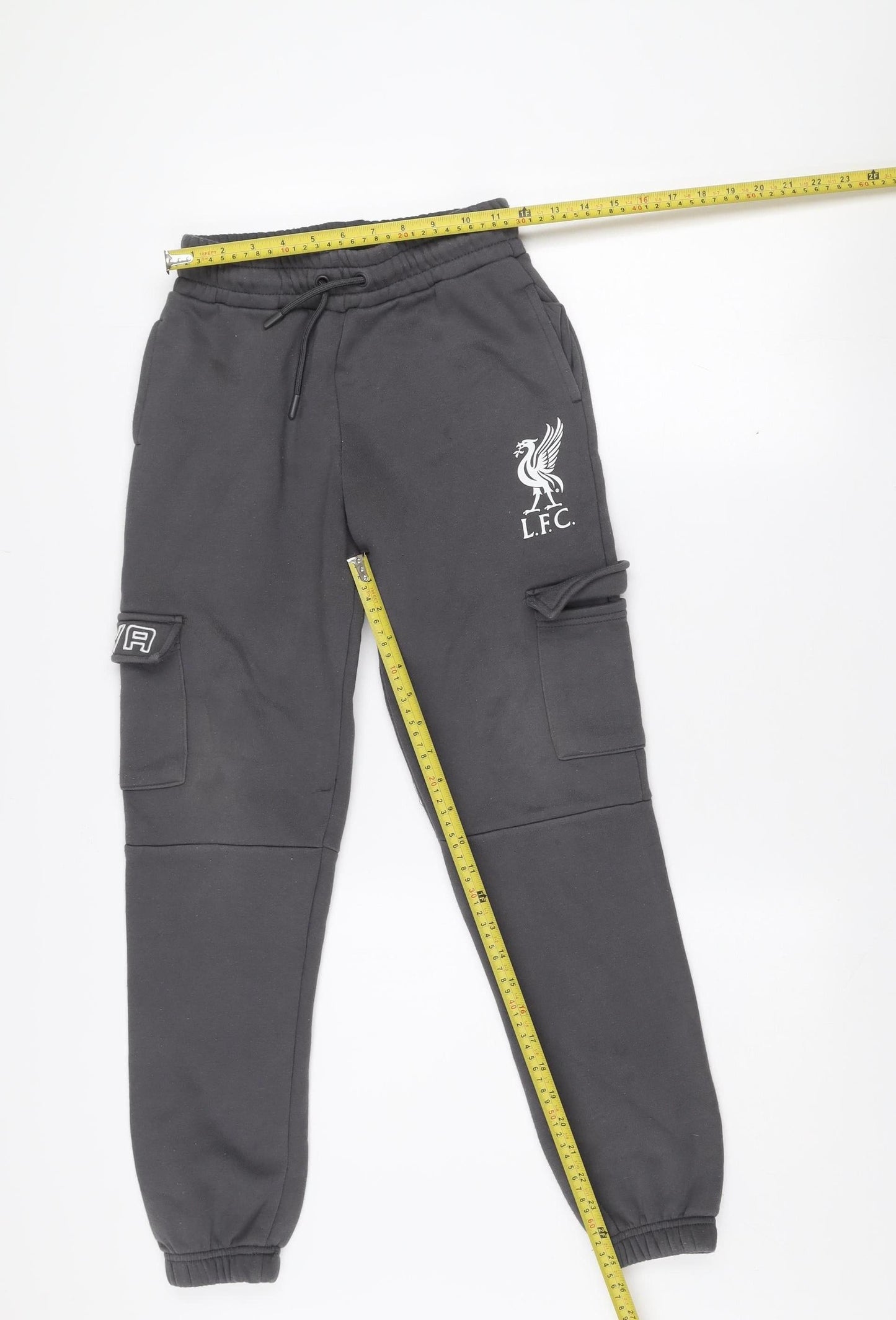 L.F.C. Boys Black Jogger Sweatpants 11-12 Years Cotton Blend Tapered Fit