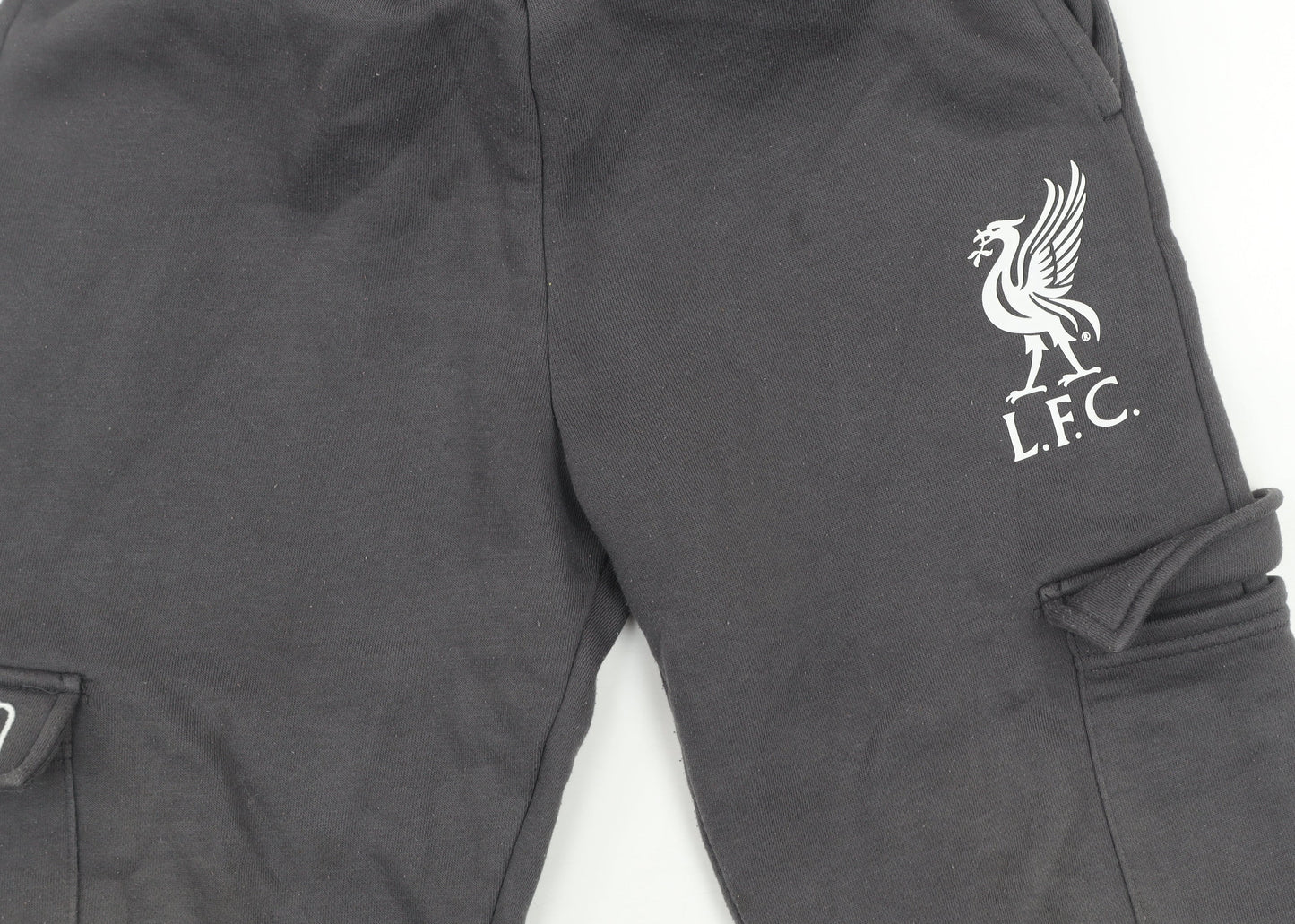 L.F.C. Boys Black Jogger Sweatpants 11-12 Years Cotton Blend Tapered Fit