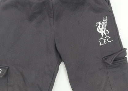 L.F.C. Boys Black Jogger Sweatpants 11-12 Years Cotton Blend Tapered Fit