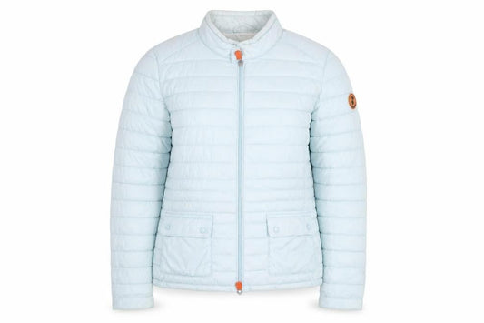 Save The Duck Women's Blue Size 4 Lightweight Puffer Jacket