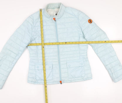 Save The Duck Women's Blue Size 4 Lightweight Puffer Jacket