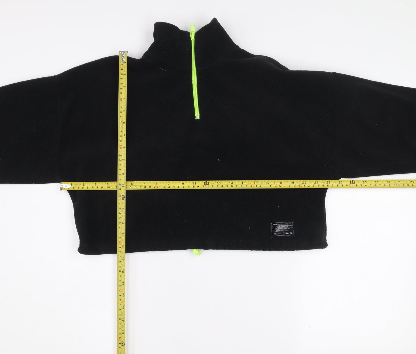 Urban Outfitters Women Black Fleece 1/2 Zip Pullover Sweatshirt S