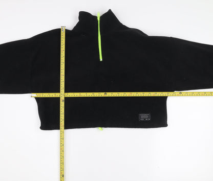 Urban Outfitters Women Black Fleece 1/2 Zip Pullover Sweatshirt S