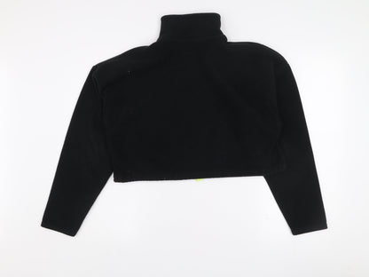 Urban Outfitters Women Black Fleece 1/2 Zip Pullover Sweatshirt S