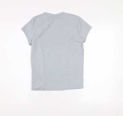 Glassons Women Grey M Short Sleeve Slim Fit Activewear T-Shirt
