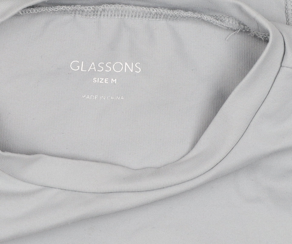 Glassons Women Grey M Short Sleeve Slim Fit Activewear T-Shirt