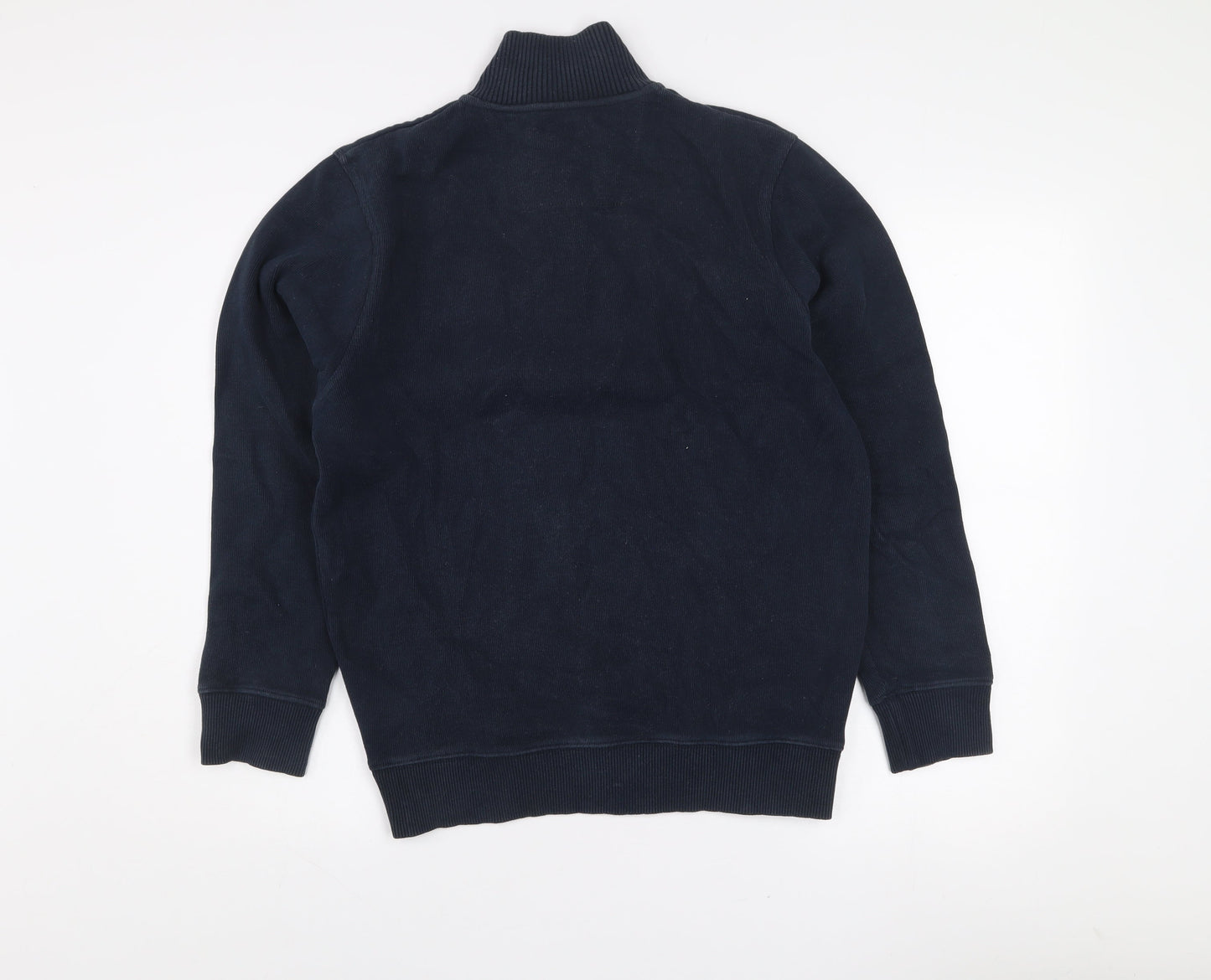 Maine New England Men's Blue 1/2 Zip High Neck Sweatshirt M
