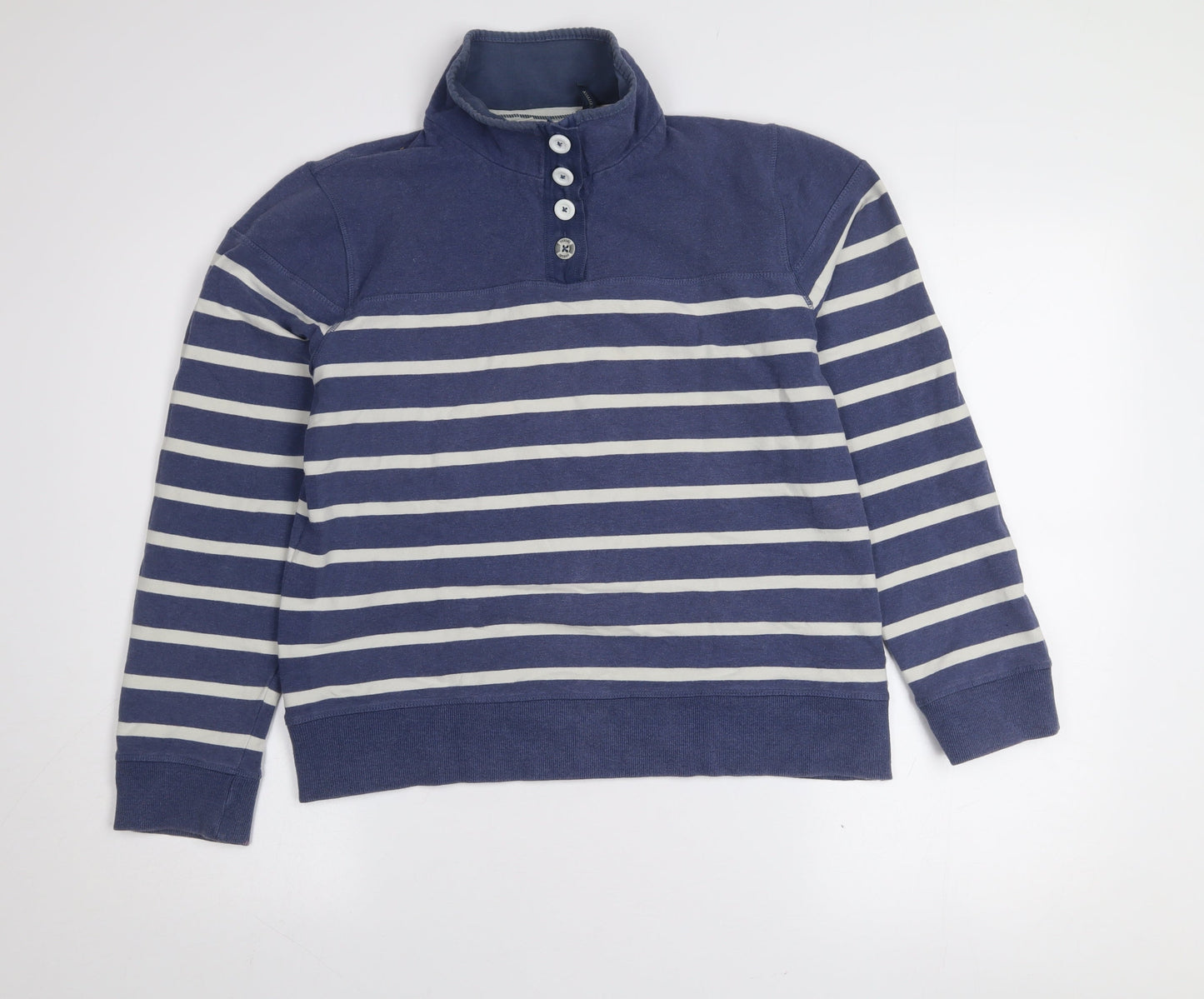 Womens UK Size 12 Seasalt Blue Henley Sweatshirt