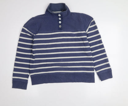 Womens UK Size 12 Seasalt Blue Henley Sweatshirt