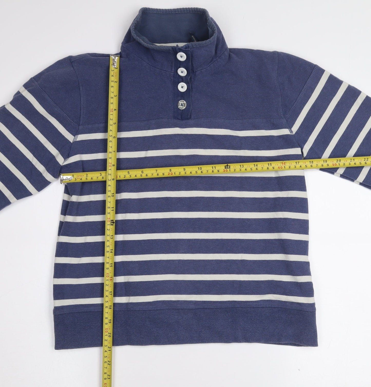 Womens UK Size 12 Seasalt Blue Henley Sweatshirt
