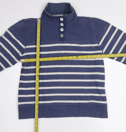 Womens UK Size 12 Seasalt Blue Henley Sweatshirt