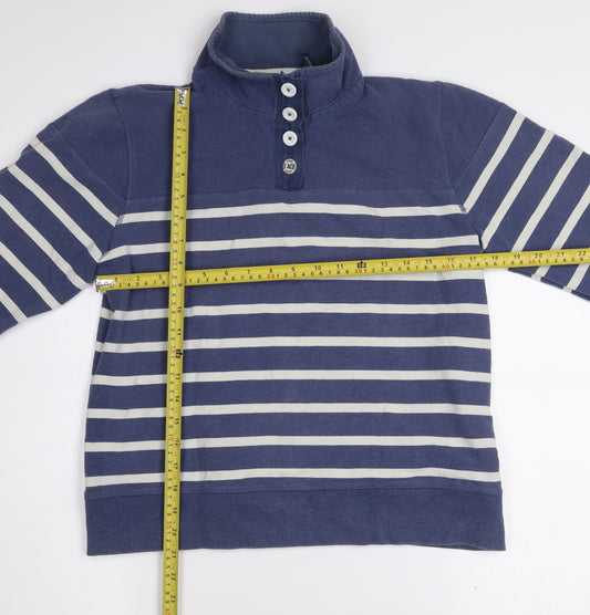 Womens UK Size 12 Seasalt Blue Henley Sweatshirt
