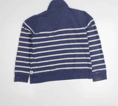 Womens UK Size 12 Seasalt Blue Henley Sweatshirt
