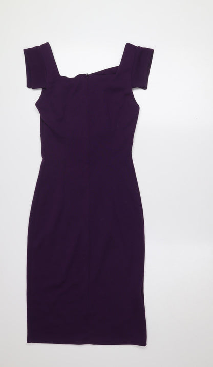 Goddess London Women’s Purple Bodycon Knee Length Dress Size 10