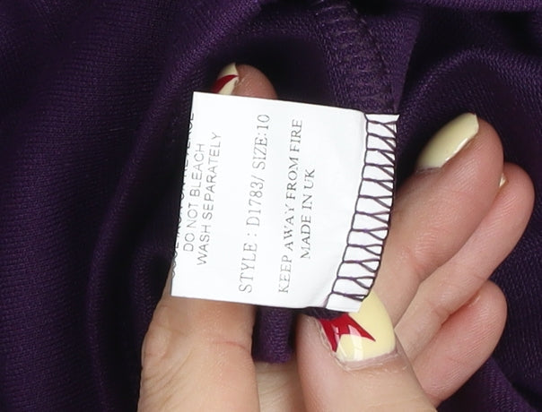 Goddess London Women’s Purple Bodycon Knee Length Dress Size 10