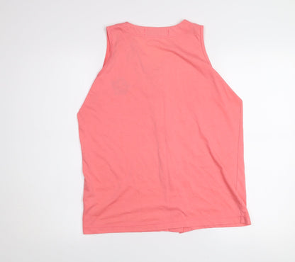 Paramour Women’s Pink Sleeveless Embroidered Button Blouse L
