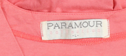 Paramour Women’s Pink Sleeveless Embroidered Button Blouse L