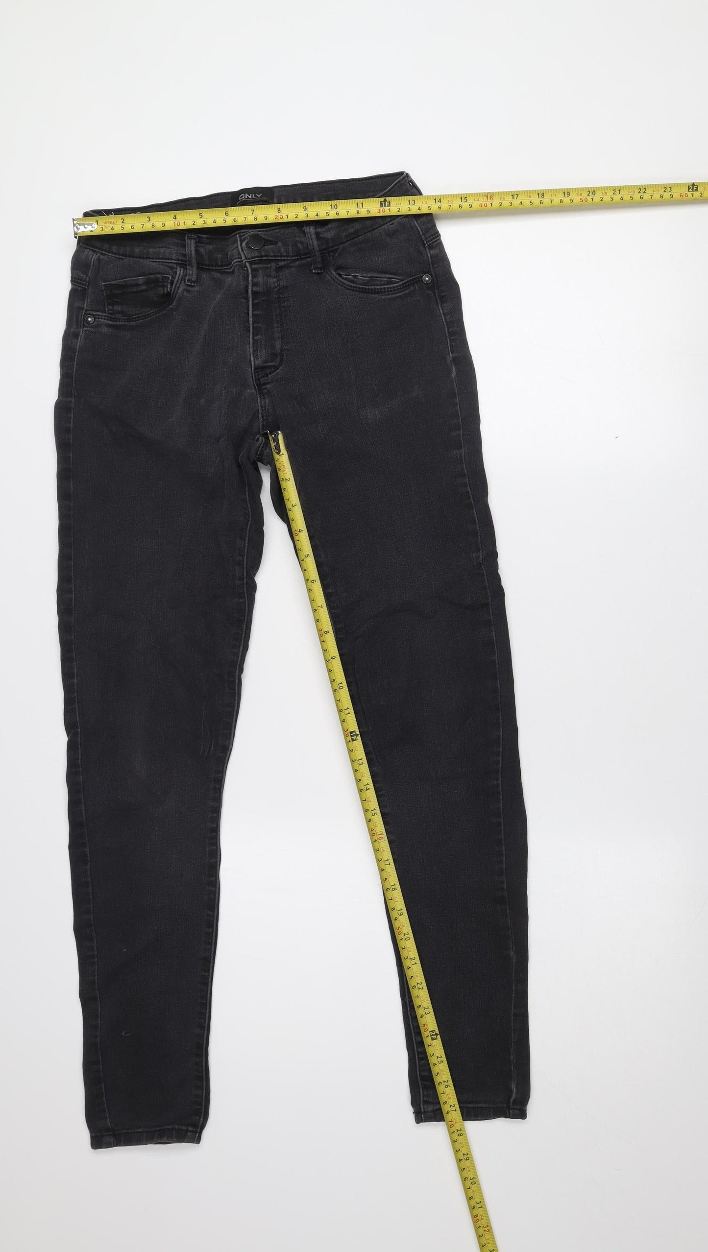 ONLY Women's Black Skinny Stretch Denim Jeans Size M 30