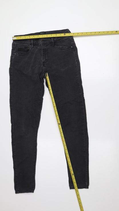 ONLY Women's Black Skinny Stretch Denim Jeans Size M 30