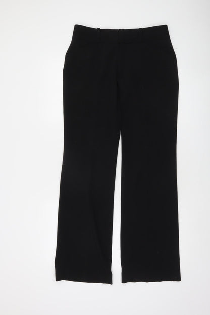 Womens UK Size 4 DKNY Regular Fit Dress Pants Black Trousers