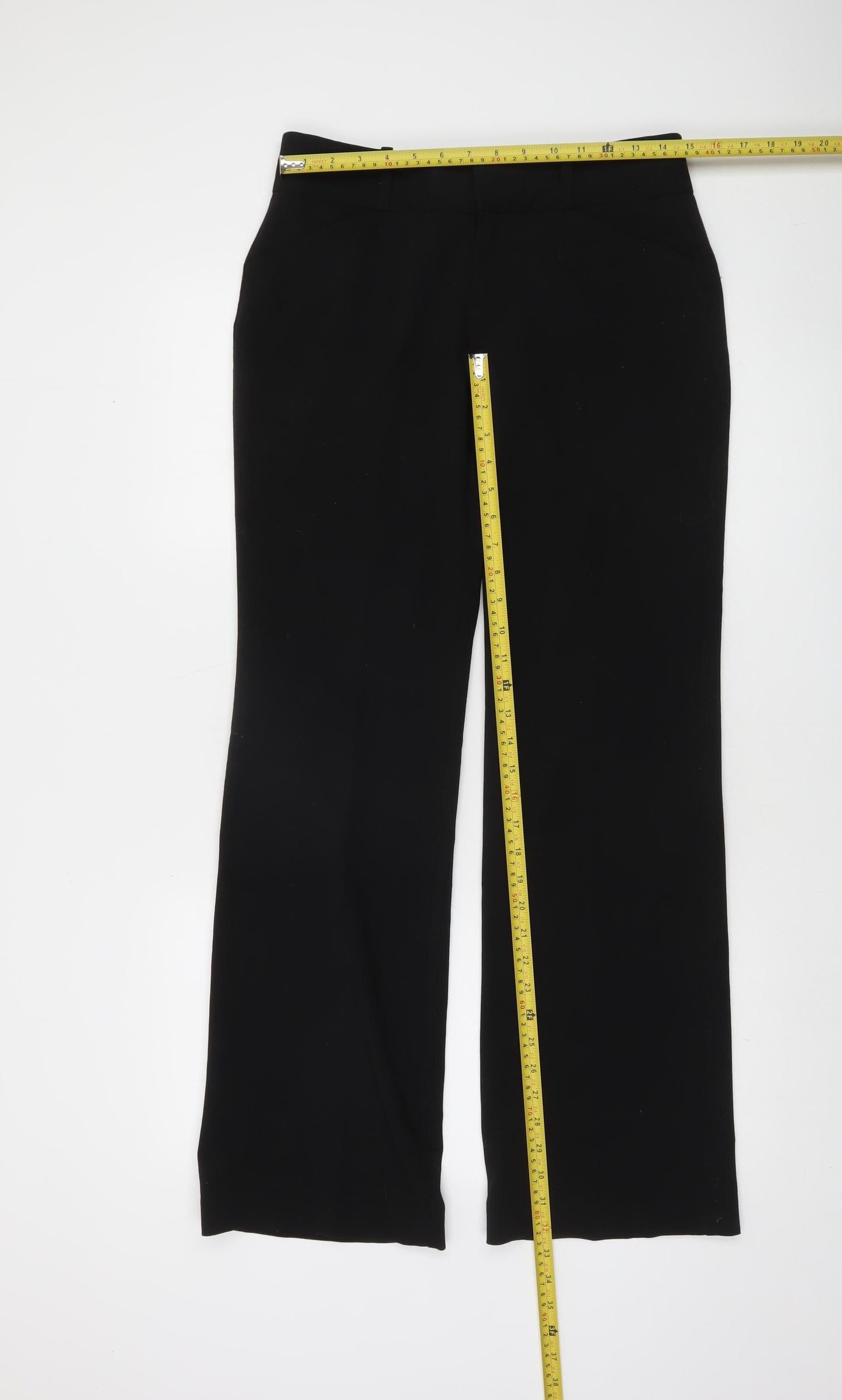 Womens UK Size 4 DKNY Regular Fit Dress Pants Black Trousers