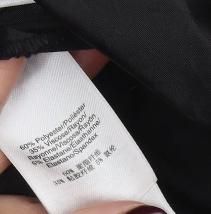 Womens UK Size 4 DKNY Regular Fit Dress Pants Black Trousers